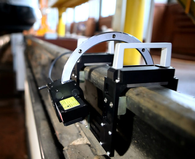 Riftek’s Rail Profile Measurement Gauge measuring the cross-section of your railhead acting face